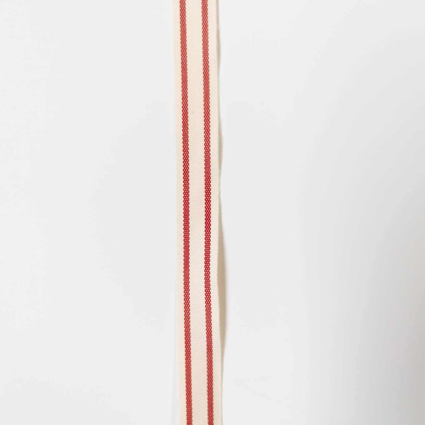 Red and White Striped Cotton Ribbon