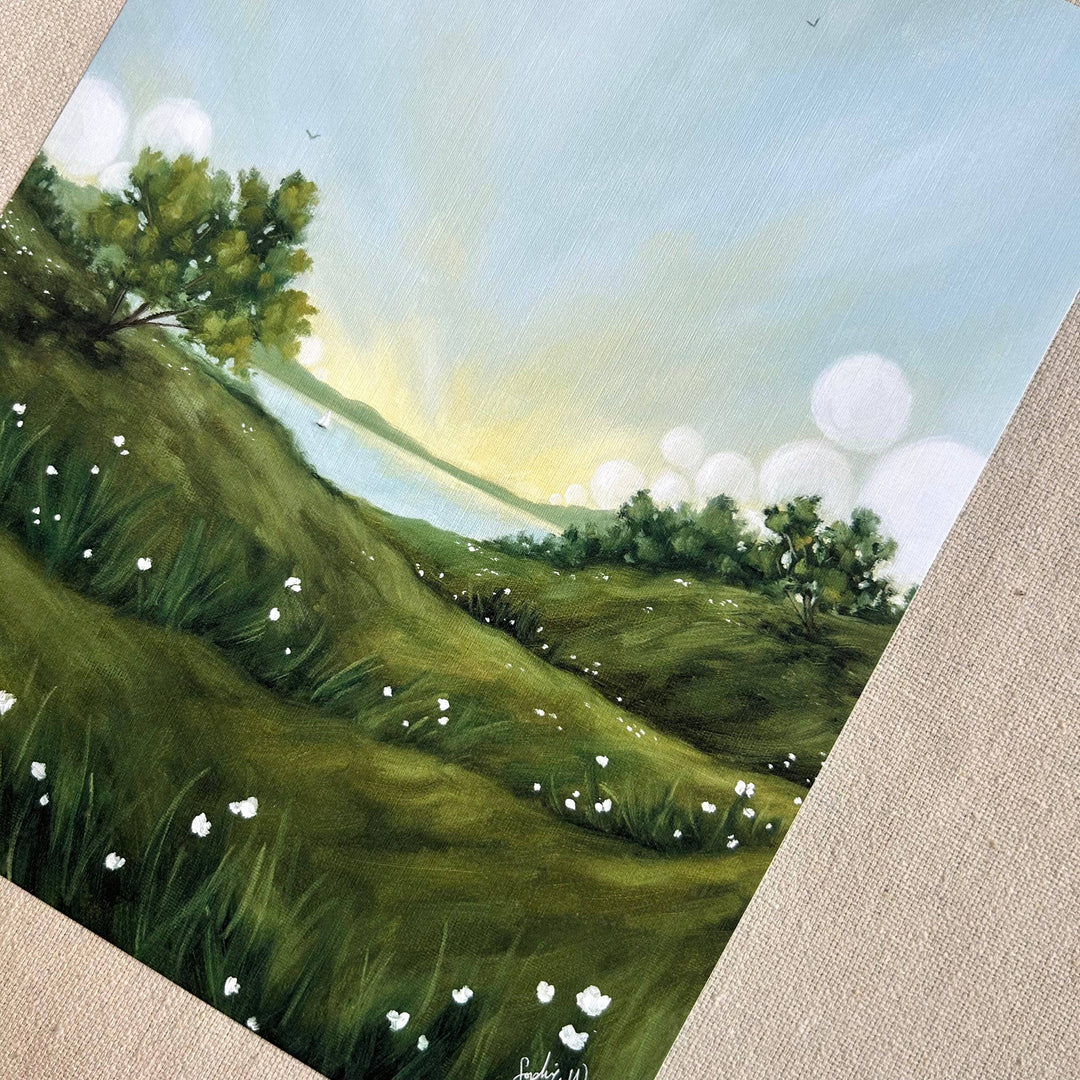 "When the Flowers Faced East" Fine Art Print framed