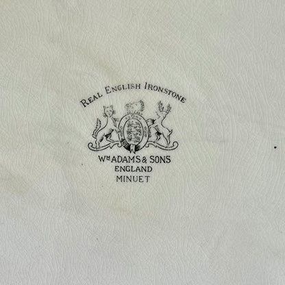 Vintage English Scenic Ironstone Platter c.1930s–1950s Wm Adams & Sons “Minuet”