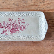 Early 20th-Century Crown Devon Floral Transferware Tray