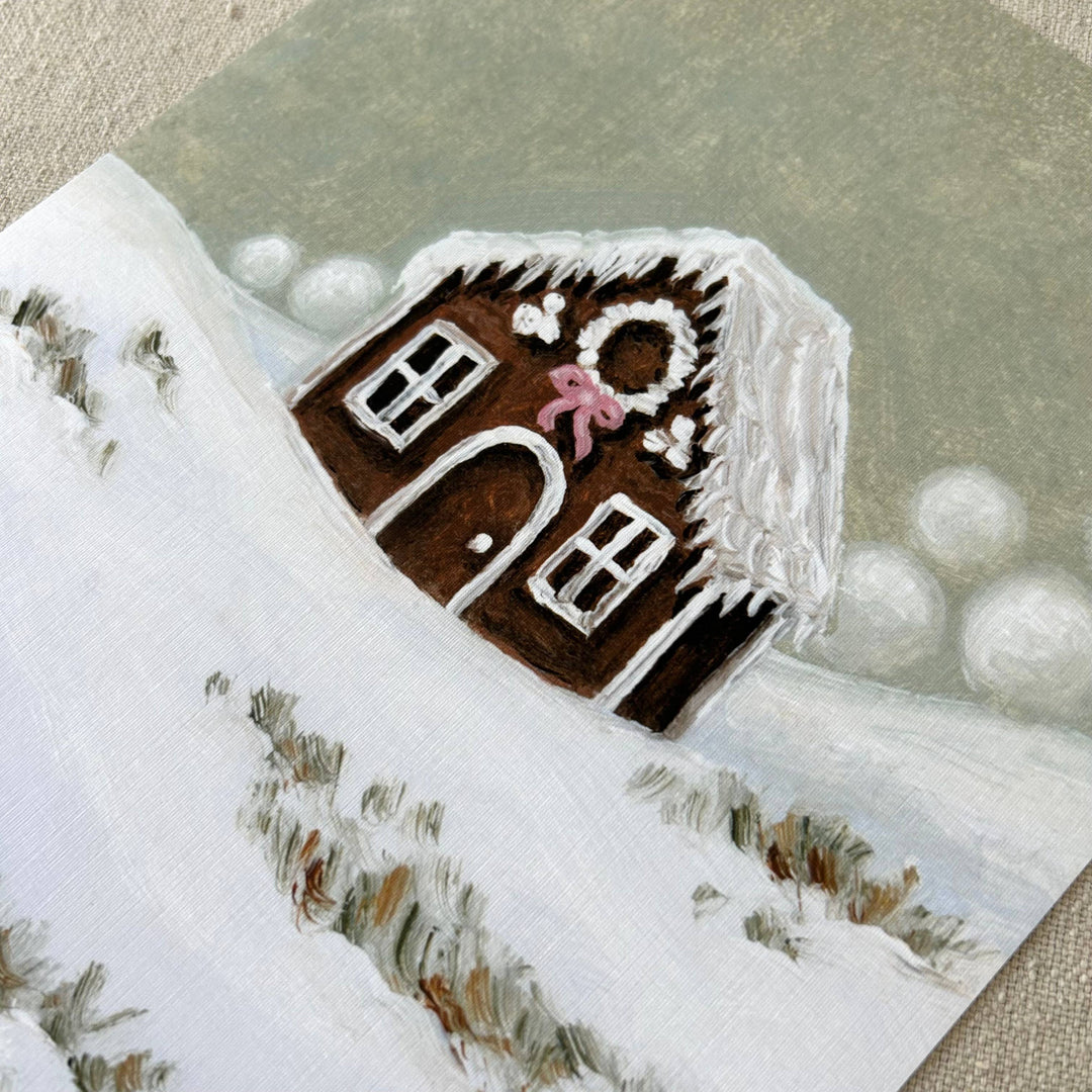 "Gingerbread Cottage" Framed Fine Art Print 