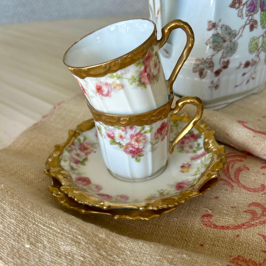 Antique Limoges Demitasse / Espresso
Cups and Saucers, Set of 4
c. 1890s