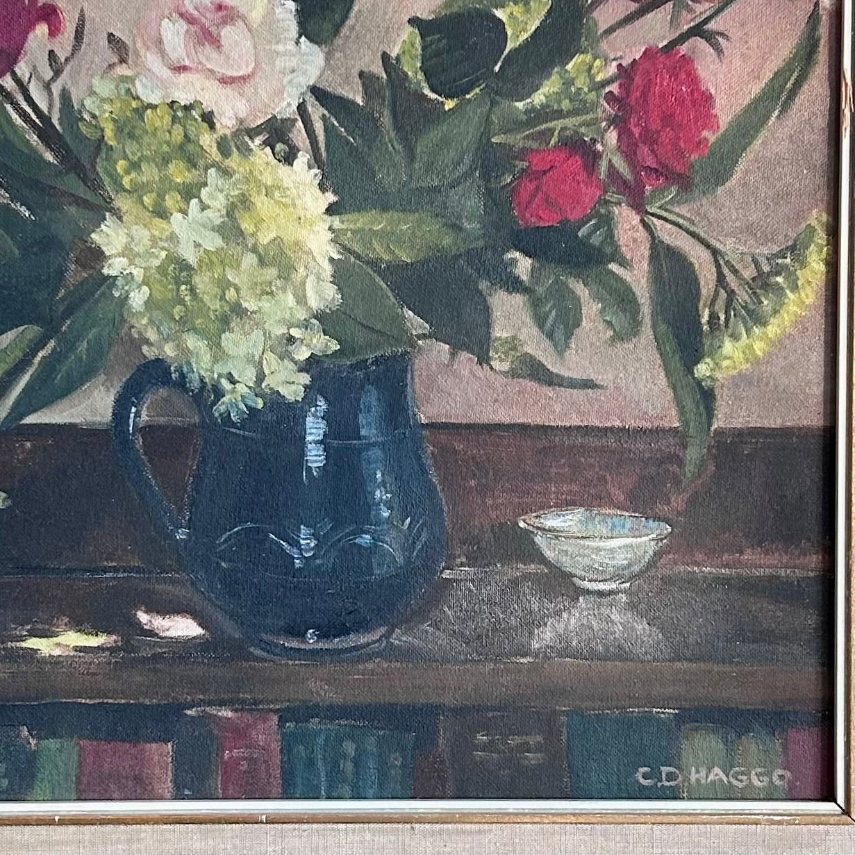 Vintage Floral Still Life — Signed
