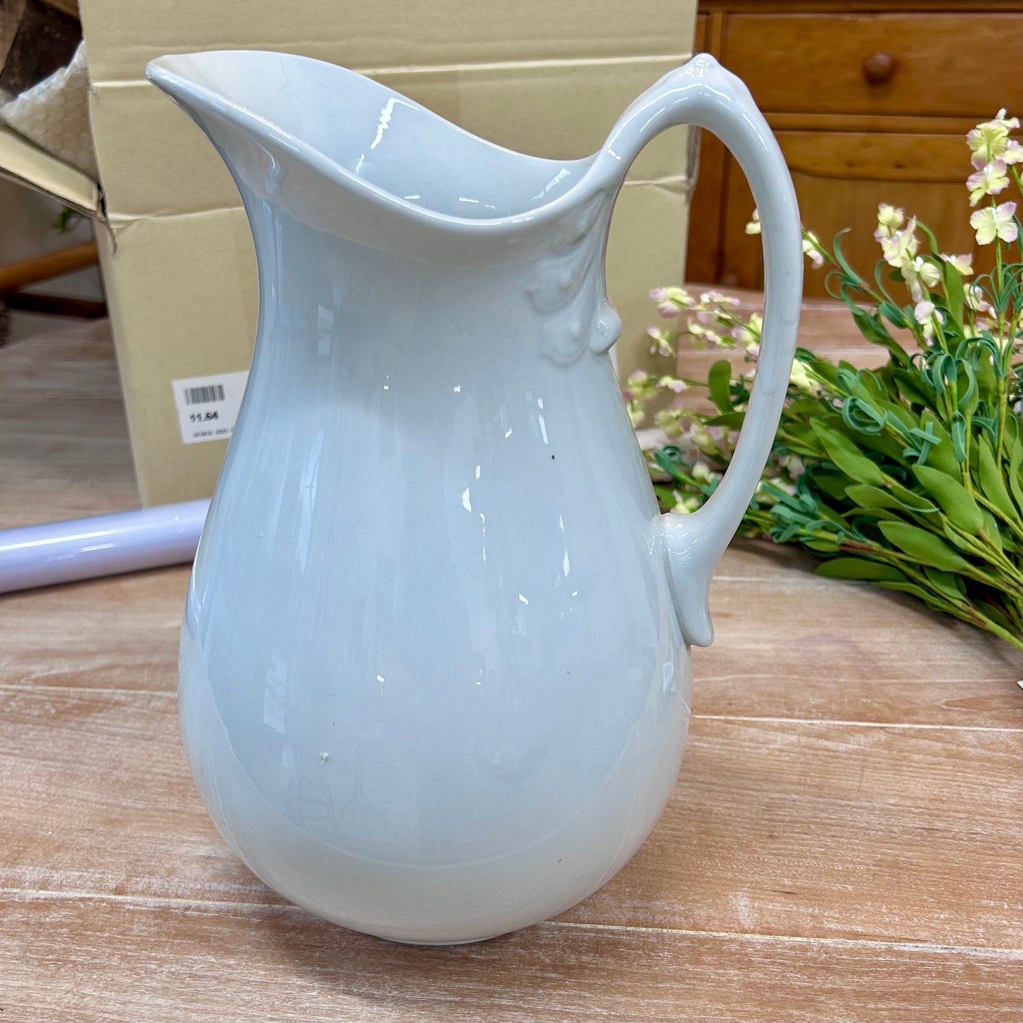 Antique Johnson Brothers Royal Ironstone Pitcher | England c.1900