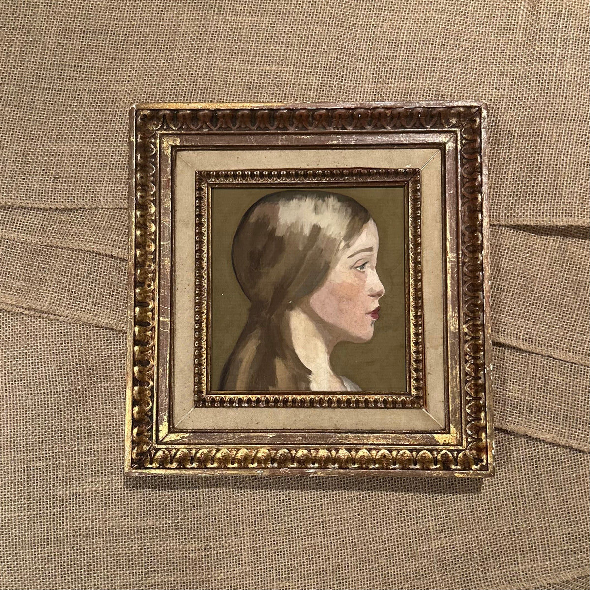 Portrait of a daughter - fine art print in antique frames