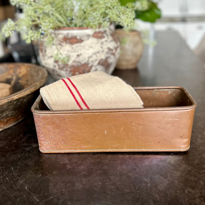 Antique English Copper Tea Loaf Pan | Stamped Made in England