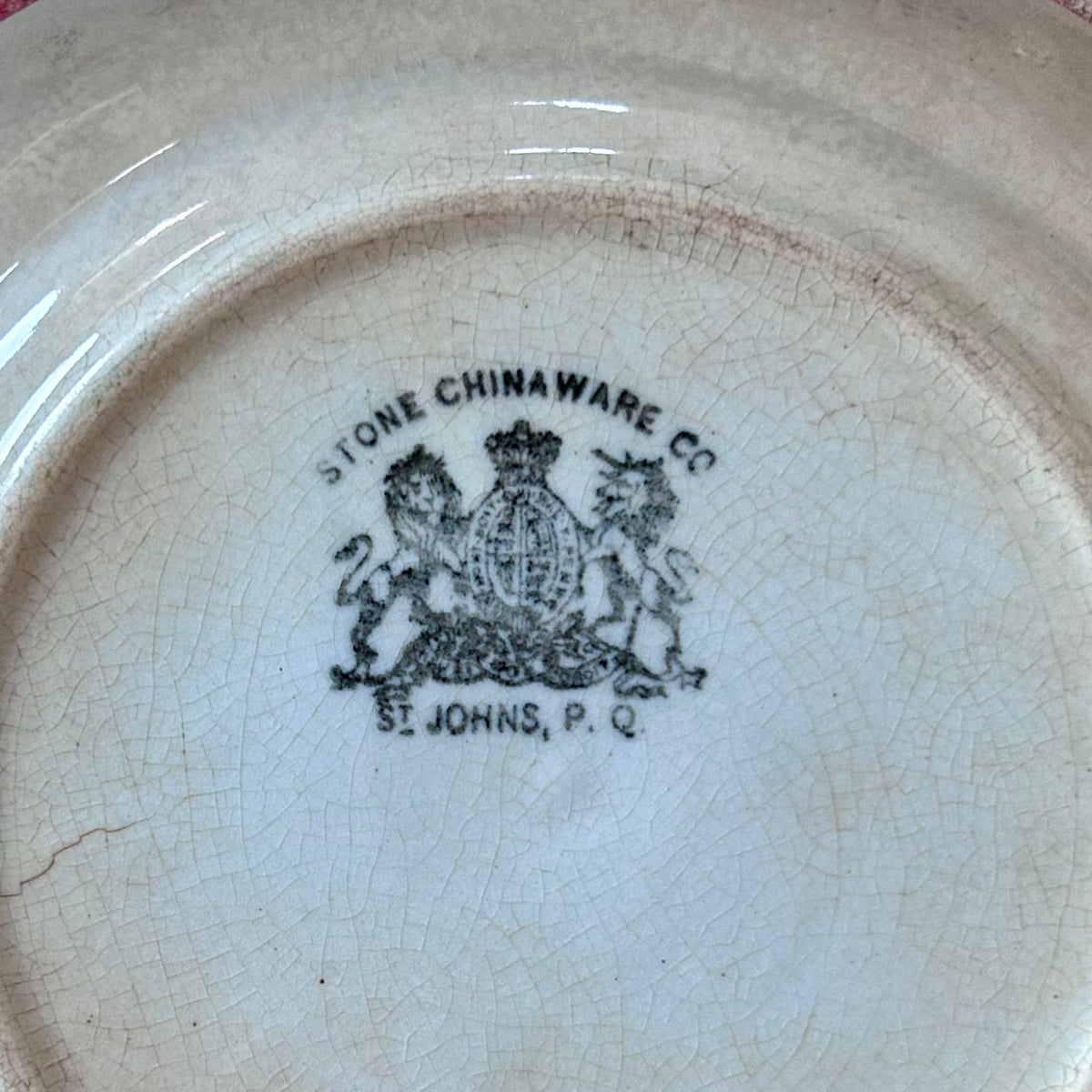 Set of 3 Antique ironston Plates mid-19th century
