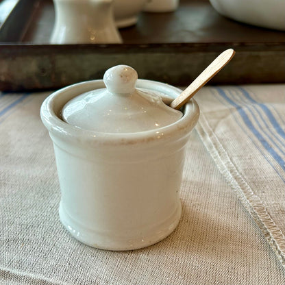 Petite Ironstone Cream & Sugar Pair – Early 1900s English & American Hotelware