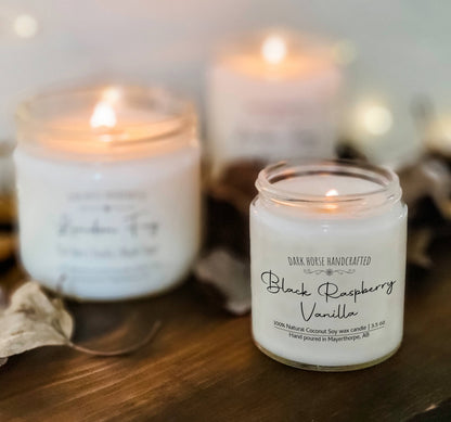 Black Raspberry Vanilla- 100% Natural Coconut Soy Wax Candle