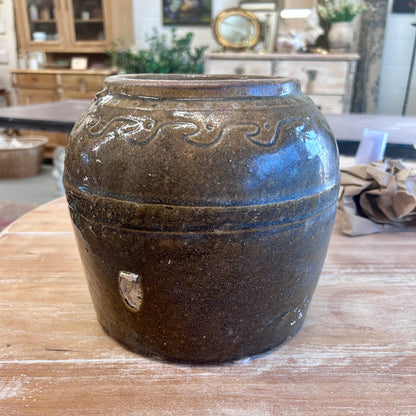 Antique European Glazed Stoneware Storage Jar
Circa 1880–1910