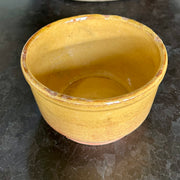Vintage French ochre stoneware pot