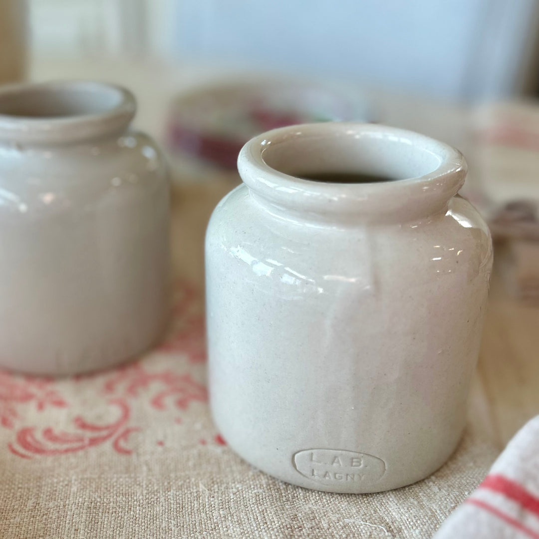 Antique French Stoneware Mustard Pots — L.A.B Lagny