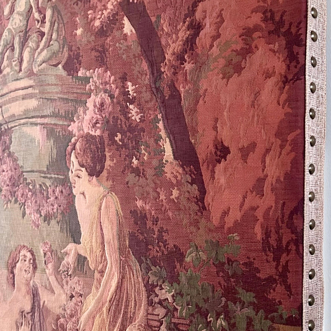 Vintage Italian Mounted Tapestry Panel