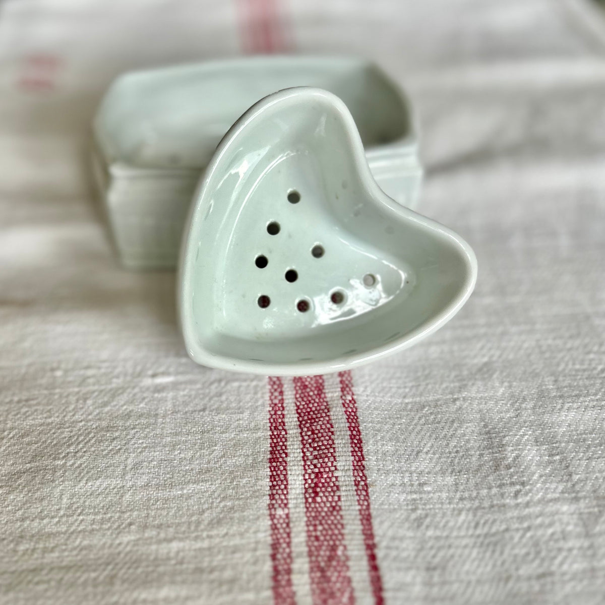 Vintage Porcelain Heart Soap Dish Insert
