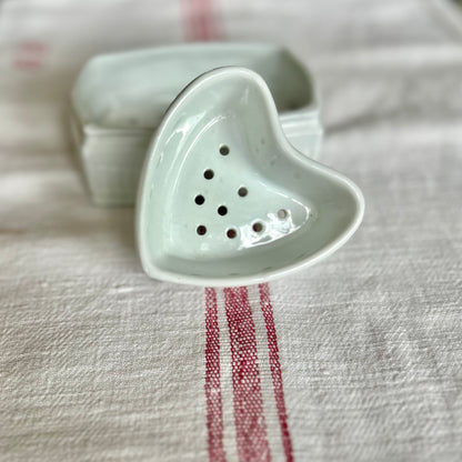 Vintage Porcelain Heart Soap Dish Insert