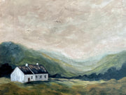 Cottage in the valley - framed landscape 12x16”