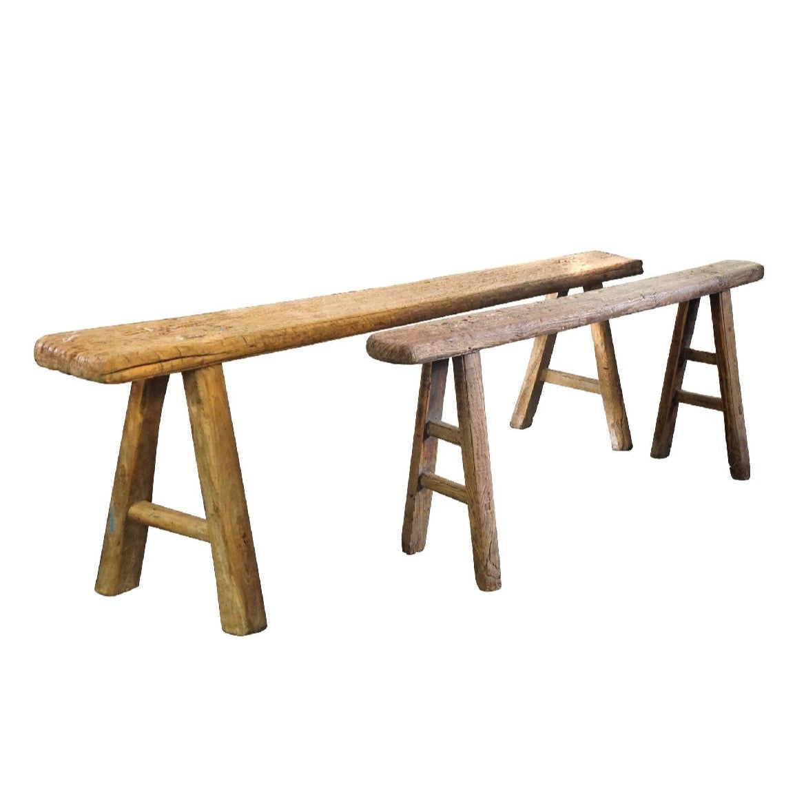 Vintage Skinny Wooden Bench