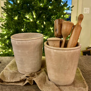 Italian antique glazed confit pots