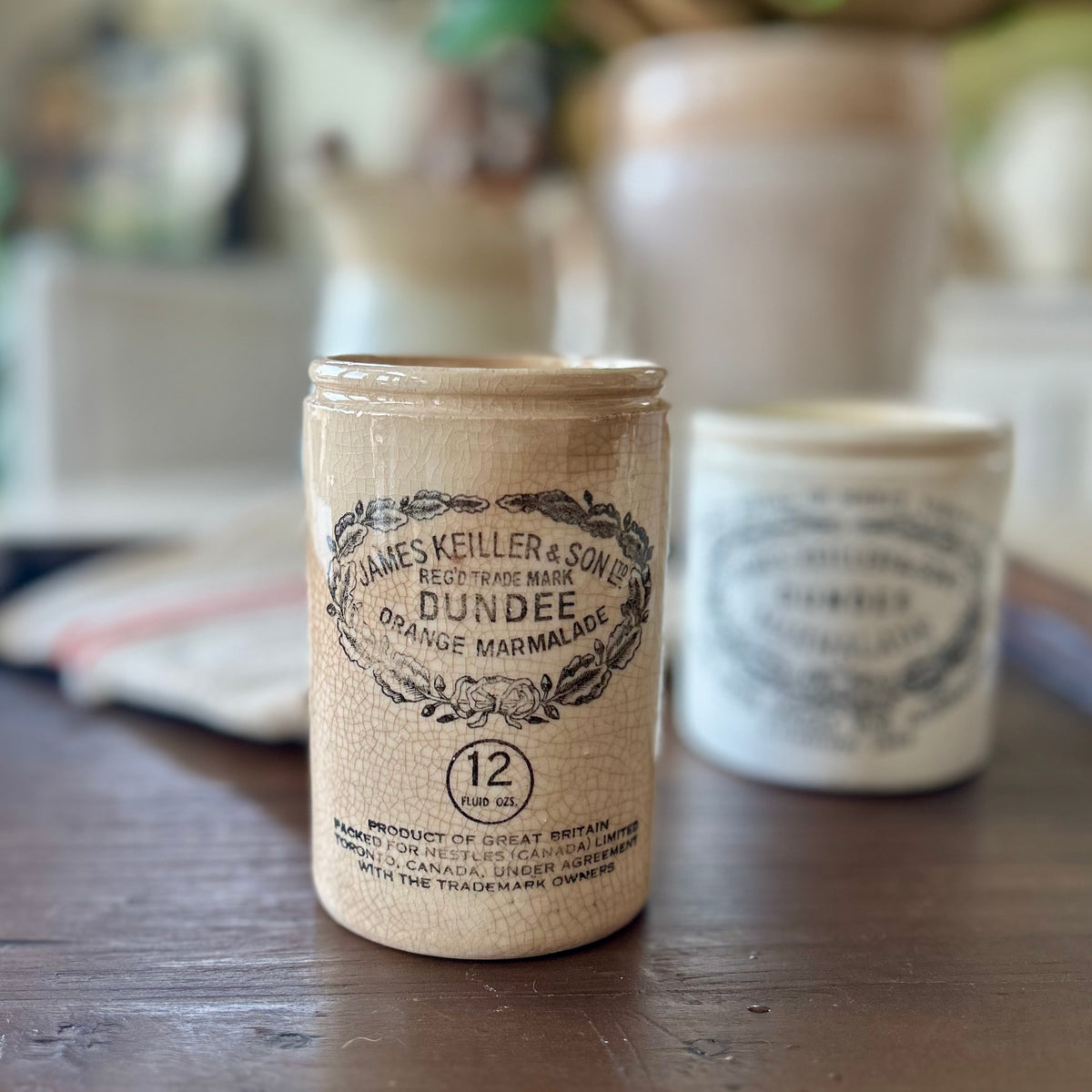Vintage James Keiller & Son Dundee Marmalade Pot (12 oz – Nestlé Canada)