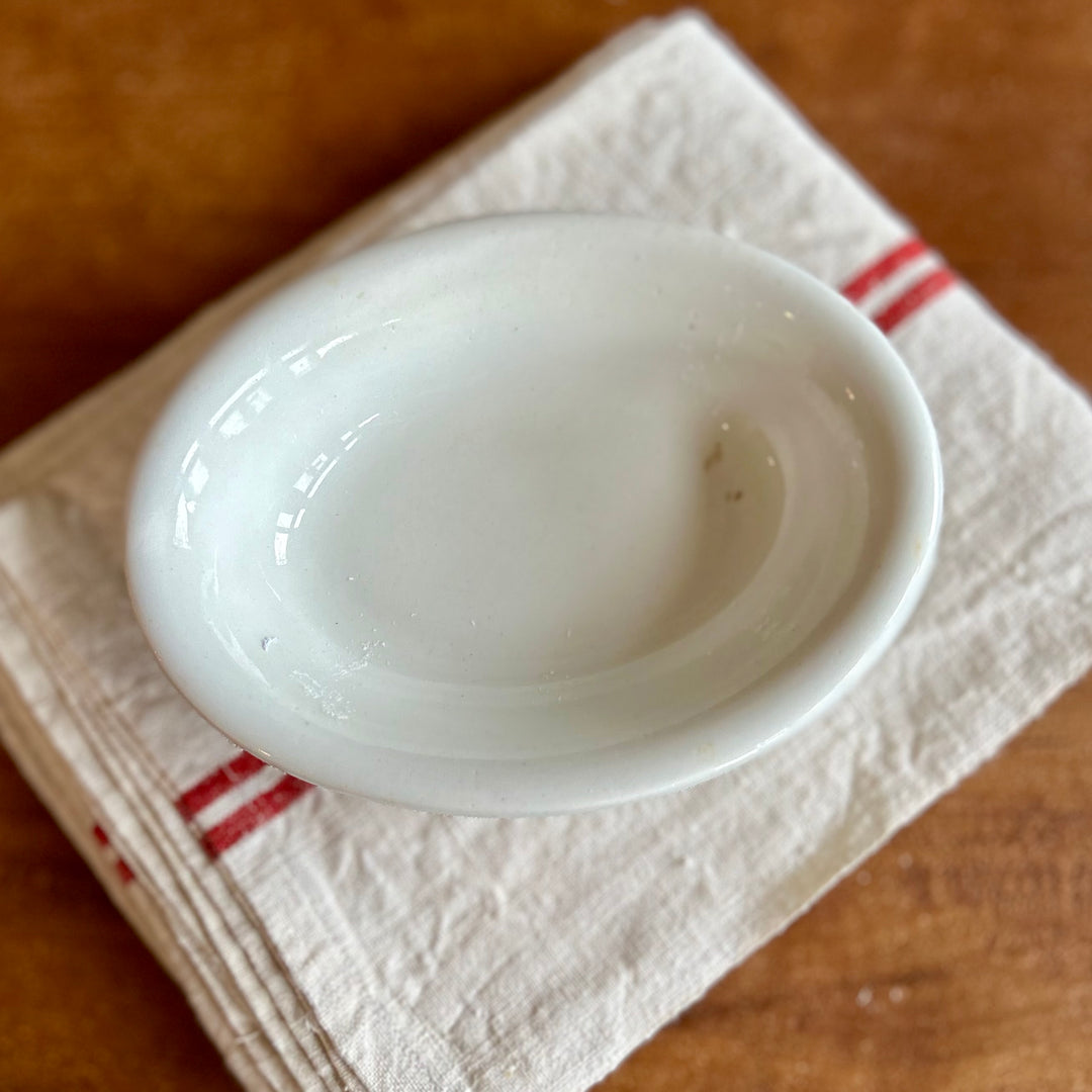 Vintage English Ironstone Soap Dish | John Maddock & Sons