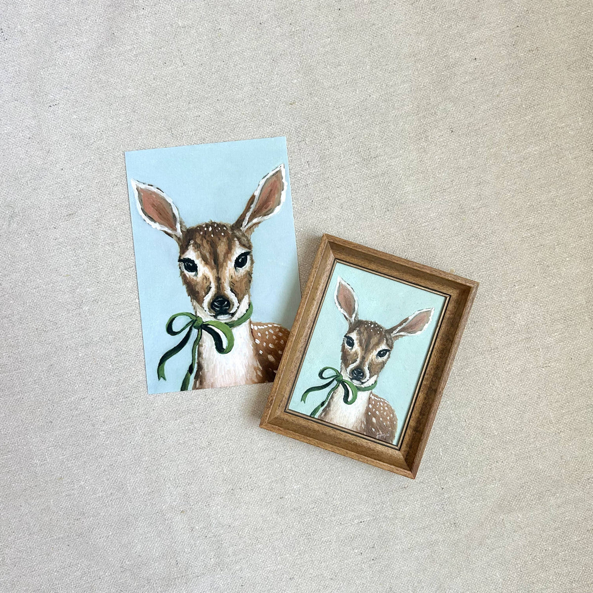 "A Fawn Named Clover" Fine Art Print (framed)