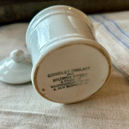 Petite Ironstone Cream & Sugar Pair – Early 1900s English & American Hotelware