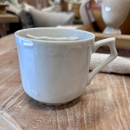Antique White Porcelain Moustache Cup | c. 1890–1910