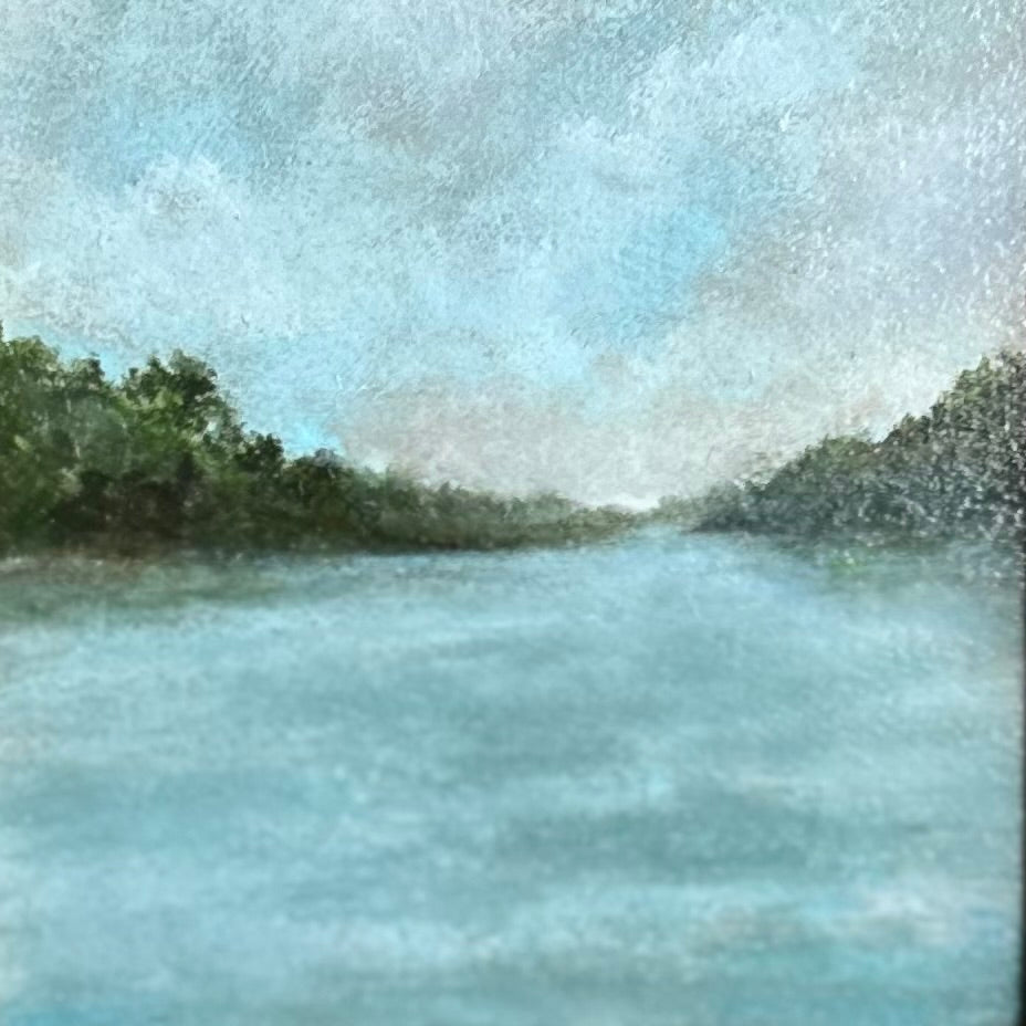 Let’s go to the lake - acrylic on paper