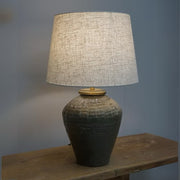 Rudy Vintage Pot Lamp Drum Shade