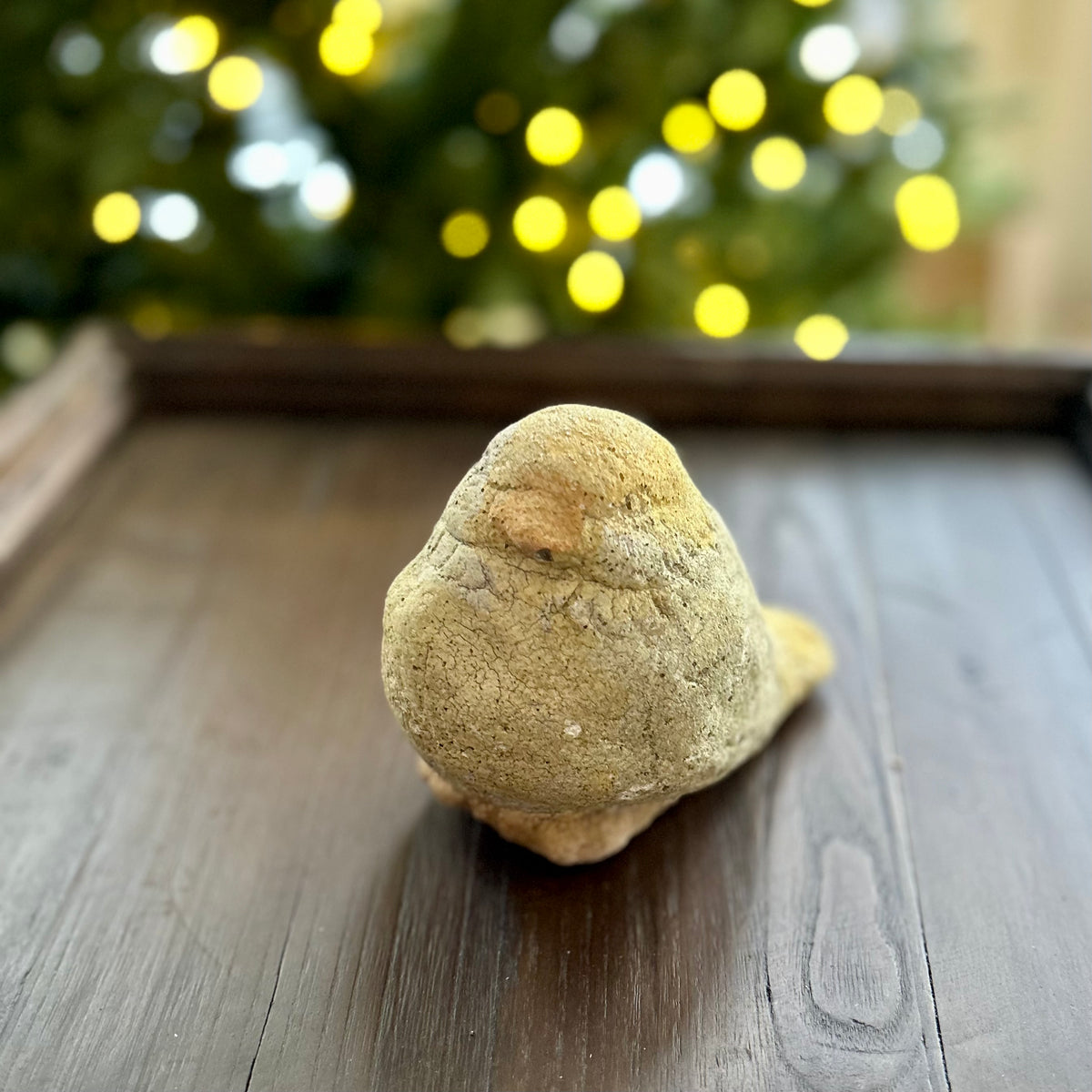 French vintage stone carved Garden dove
