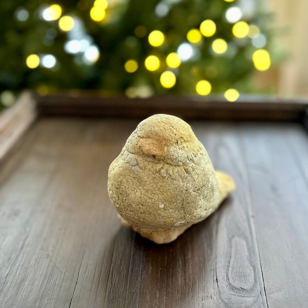 French vintage stone carved Garden dove