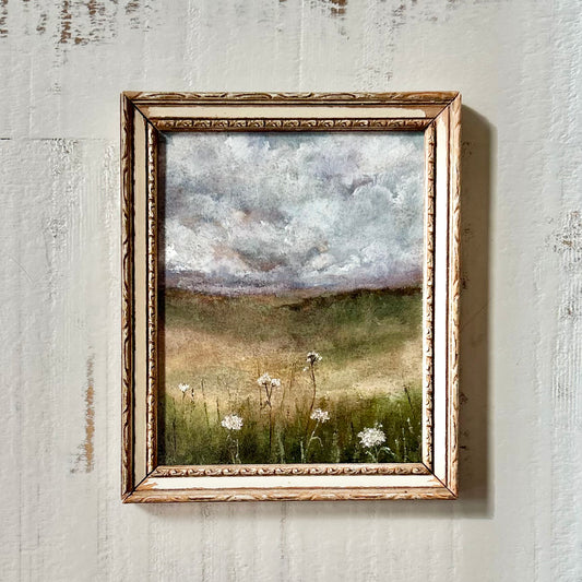 French country meadow - acrylic on paper