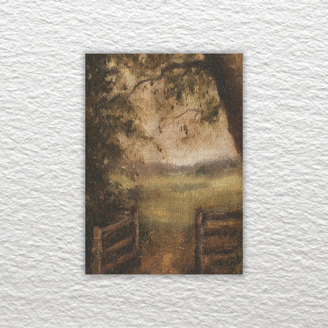 Where the path begins, in antique English frame