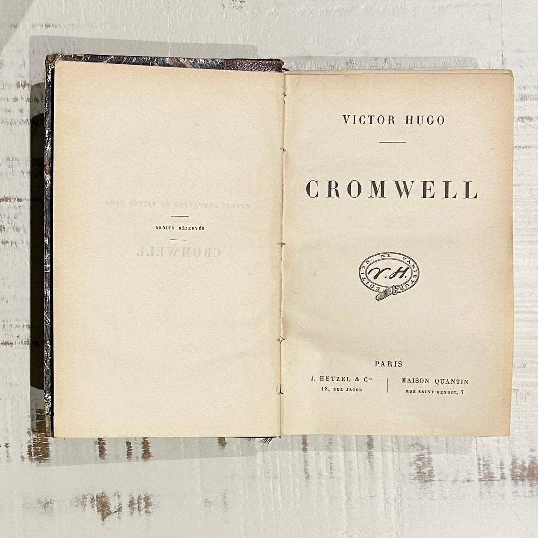 Antique French Leather-Bound Victor Hugo Set (c. 1880s)