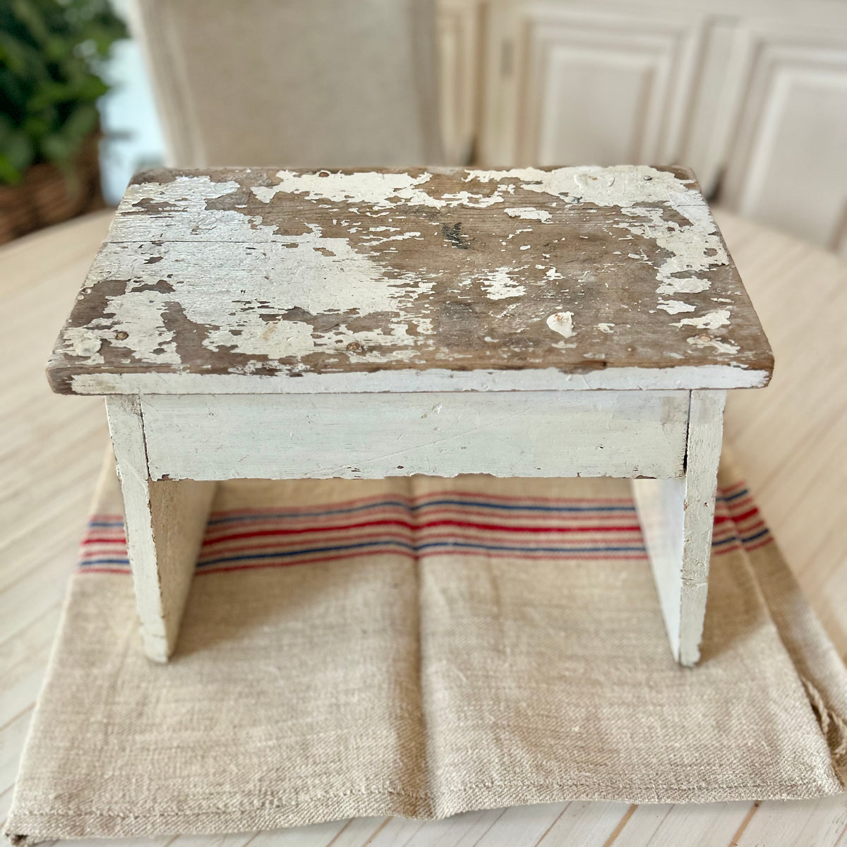 Timeworn Country Wooden Stool