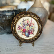 Petite Floral Bouquet in Gilded Frame