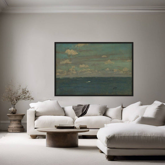 Violet and Silver - The Deep Sea stretched canvas print unframed