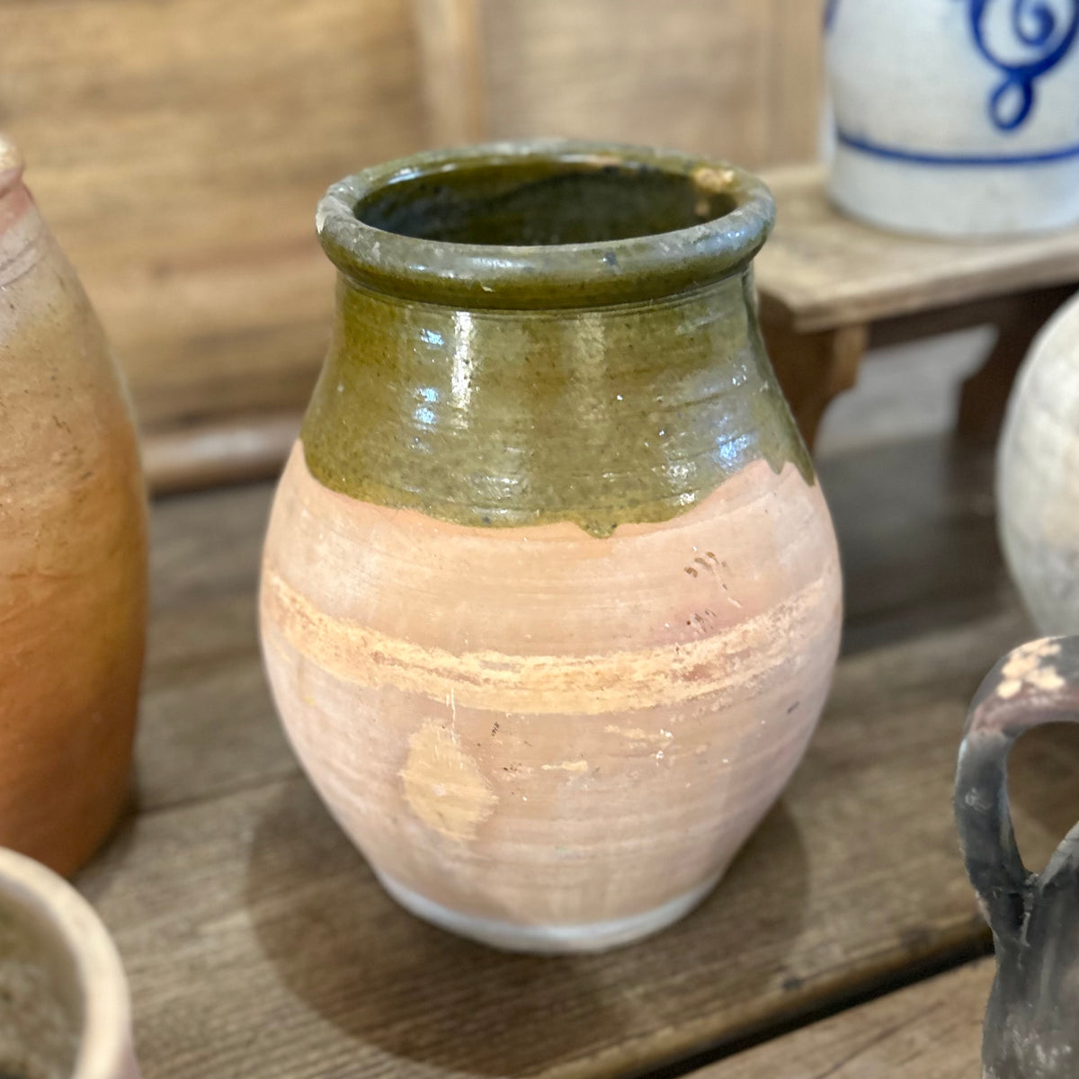 Antique French Glazed Terracotta Pot