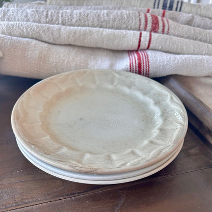Set of 3 Antique ironston Plates mid-19th century