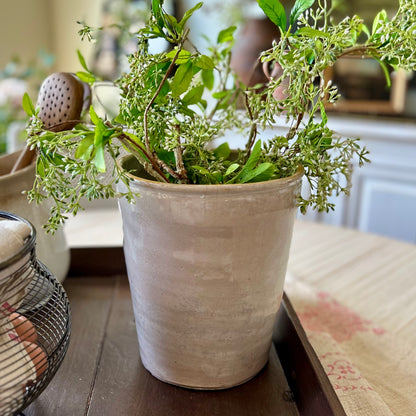 Italian antique glazed confit pots