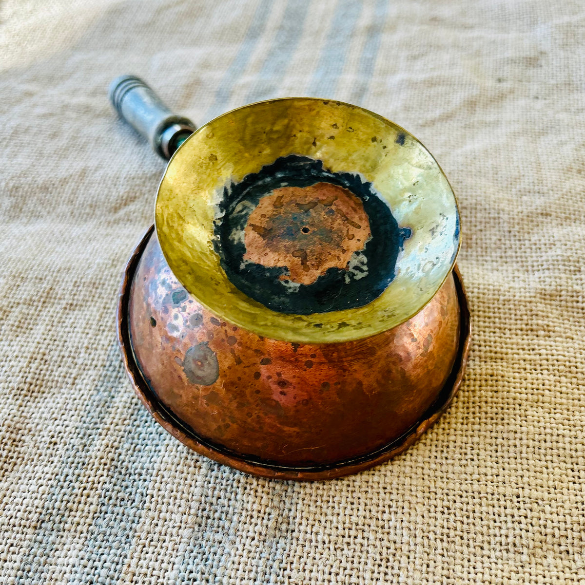 Antique French copper pot server