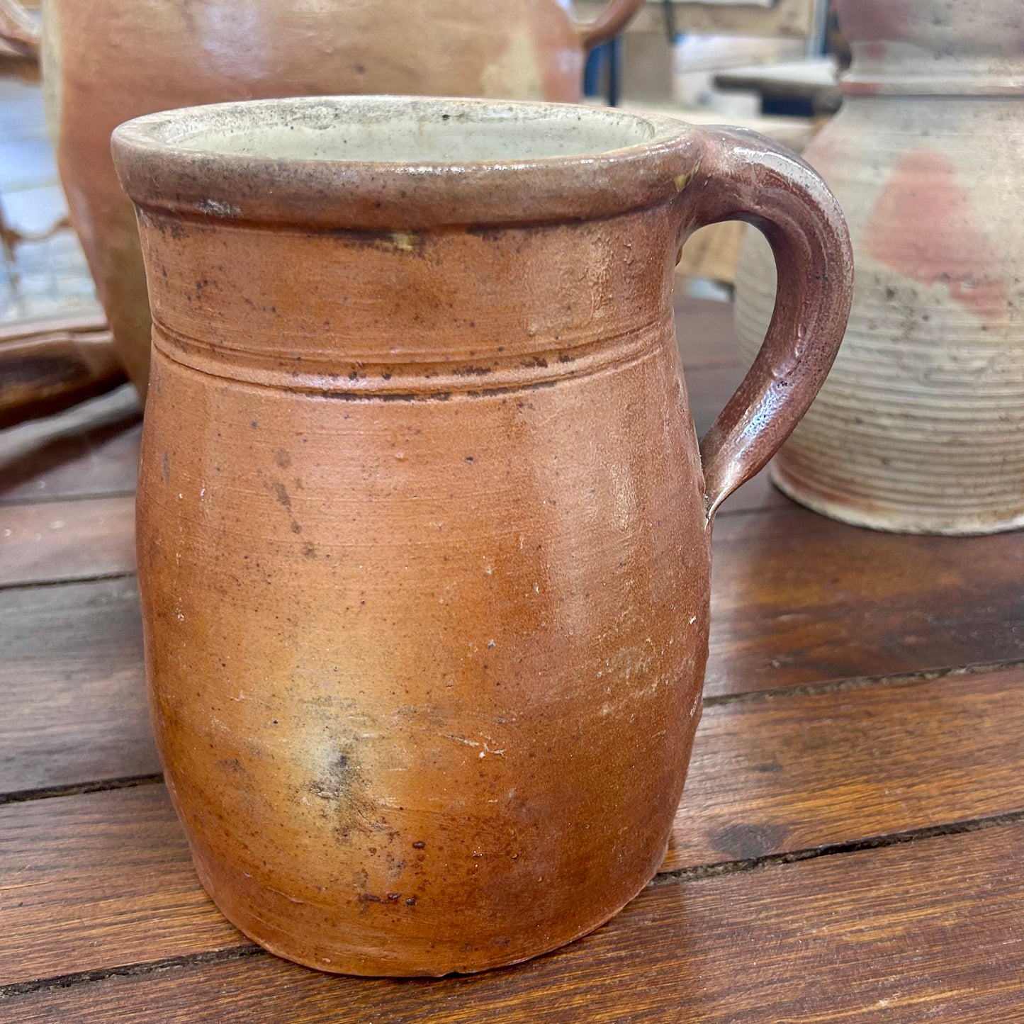 Antique French Terracotta Confit Pot (Handled)