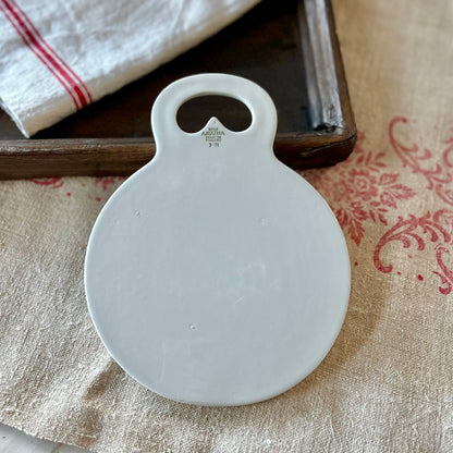 Vintage Simple White Onion Board by Arabia Finland