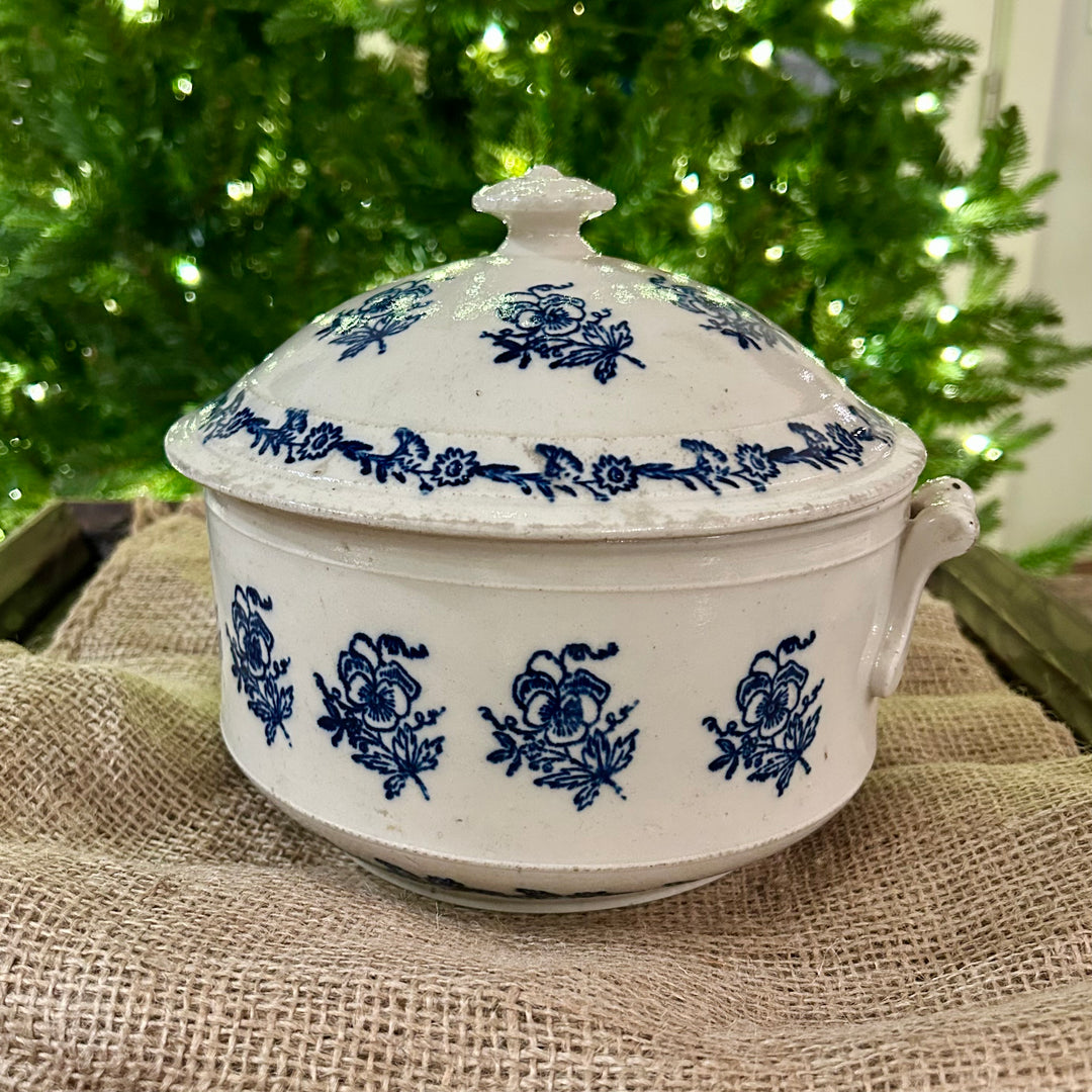 Antique blue & white tureen