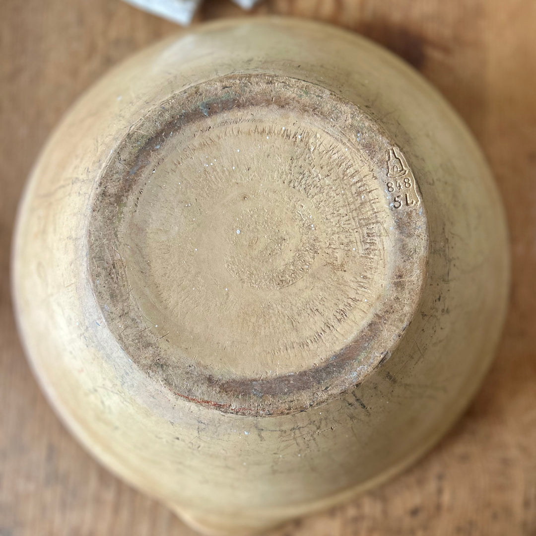 French Terracotta Dairy Bowl with Pouring Spout (5L)
