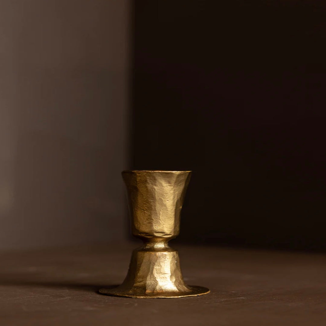Brass Tapered Candle Holder