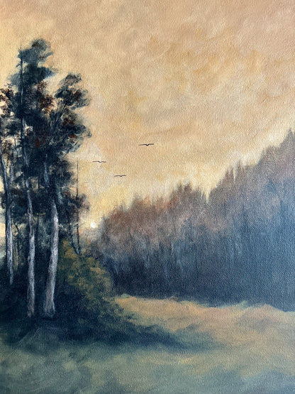 Ray of Hope-Framed Original Acrylic on canvas 12x16”