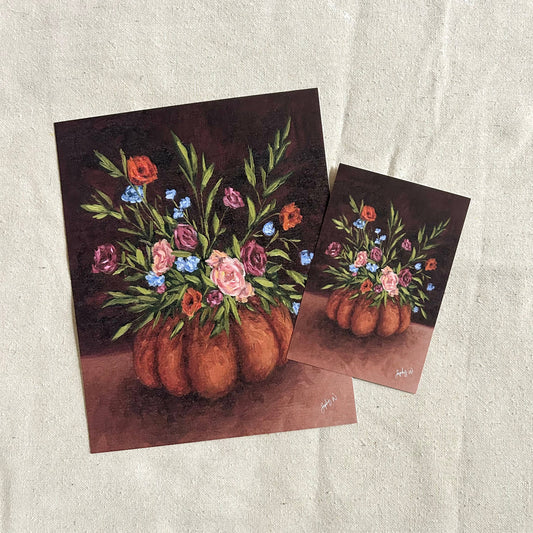 "To Autumn, With Flowers" Fine Art Print Framed