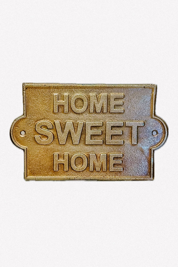 Large Brass Home Sweet Home Sign 