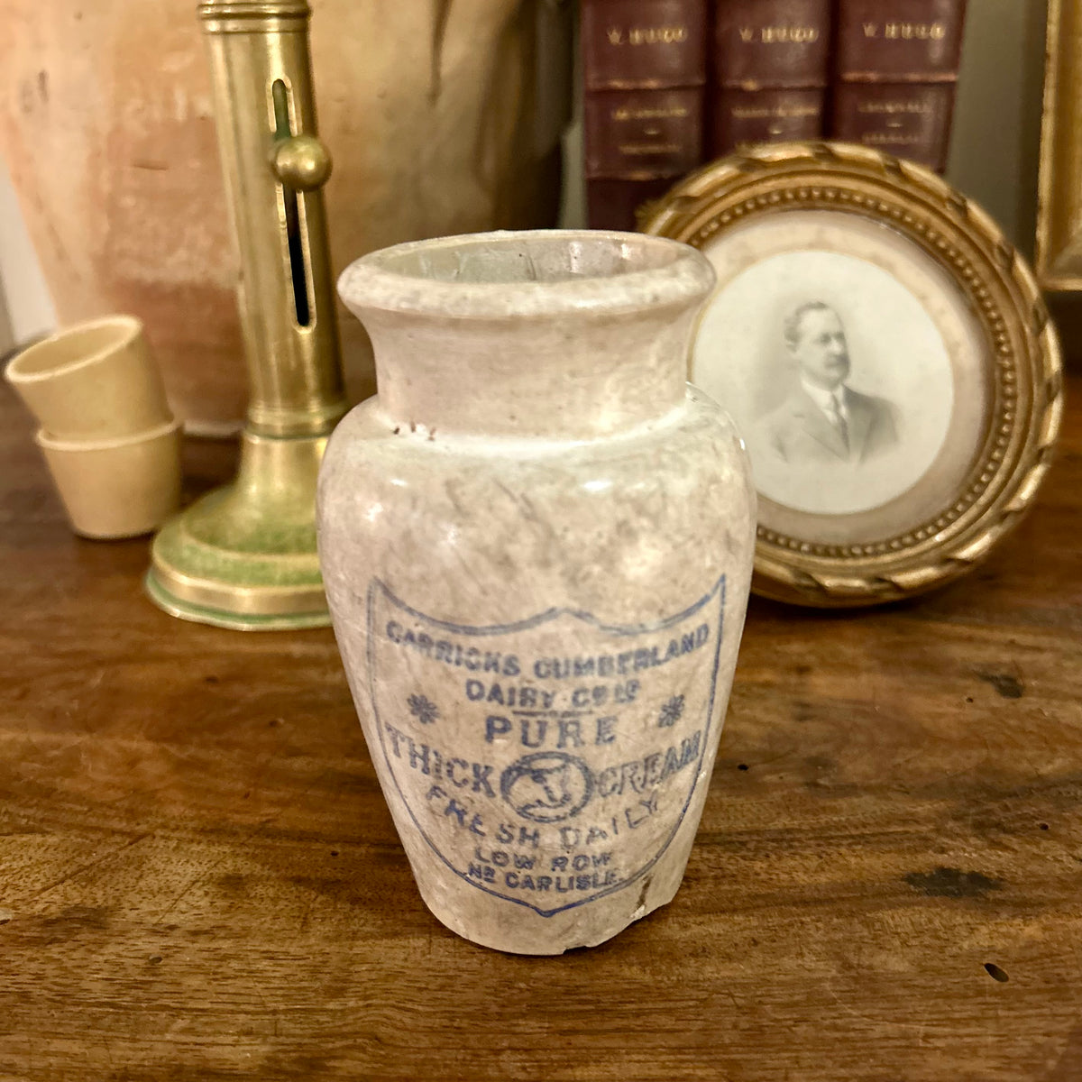 Carricks Cumberland Dairy Co. Cream Pot – Carlisle, England (c.1900)